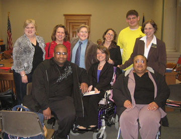 The DAHB taskforce with Senator Jean Schodorf after testimony